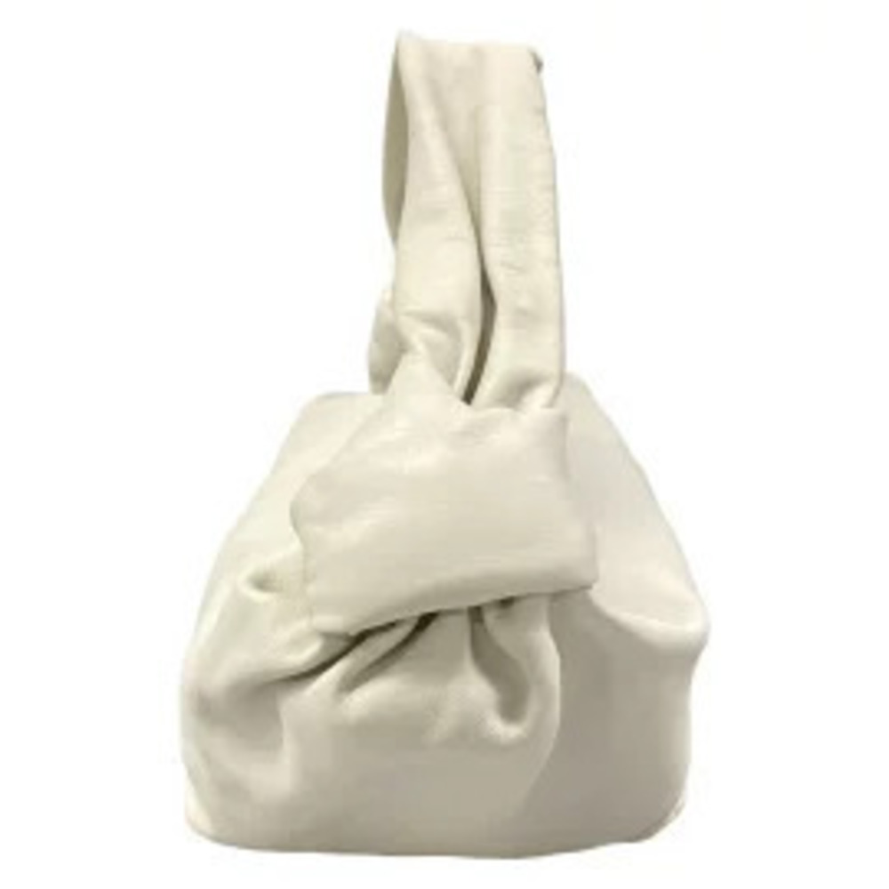 Bottega Veneta Double Knot Handbag White Leather